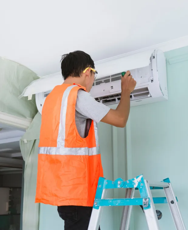 Air Conditioning Installation, Hot and Cool HVAC technician on-site in Calgary