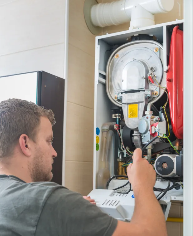 Furnace Repair, Hot and Cool HVAC technician on-site in Calgary