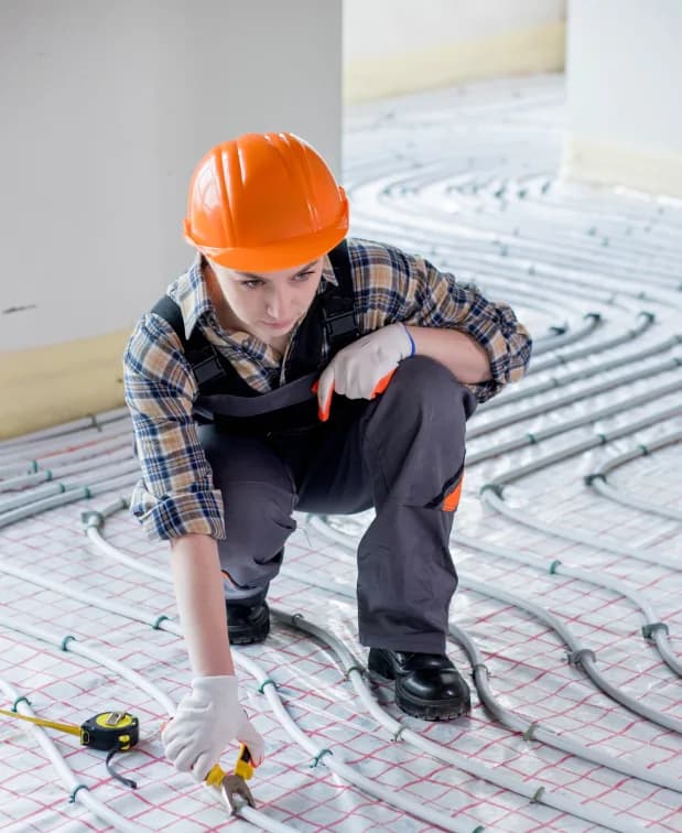Kitec & In-Floor Heating Replacement, Hot and Cool HVAC technician on-site in Calgary